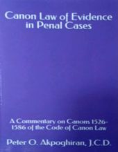 CANON LAW OF EVIDENCE IN PENAL CASES