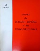 INDEX DE L'EXAMEN GÉNÉRAL ET DES CÓNTITUTIONS