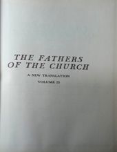 THE FATHERS OF THE CHURCH A NEW TRANSLATION VOLUME 25