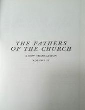 THE FATHERS OF THE CHURCH A NEW TRANSLATION VOLUME 27