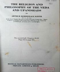 THE RELIGION AND PHILOSOPHY OF THE VEDA AND UPANISHADS