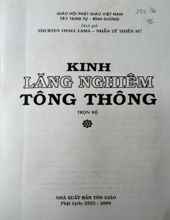 KINH LĂNG NGHIÊM TÔNG THÔNG