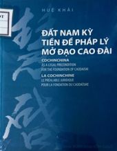 ĐẤT NAM KỲ TIỀN ĐỀ PHÁP LÝ CHO MỞ ĐẠO CAO ĐẠO