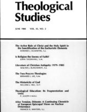 THEOLOGICAL STUDIES: JUNE 1984, VOL. 45, NO. 2