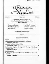 THEOLOGICAL STUDIES: MARCH 1959, VOL. 20, NO. 1