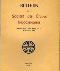 BULLETIN DE LA SOCIÉTÉ DES ÉTUDES INDOCHINOISES