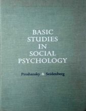 BASIC STUDIES IN SOCIAL PSYCHOLOGY