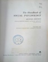 THE HANDBOOK OF SOCIAL PSYCHOLOGY