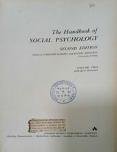 THE HANDBOOK OF SOCIAL PSYCHOLOGY