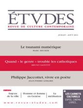 ÉTVDES: REVUE DE CULTURE CONTEMPORAINE: NO 4207, JUILLET-AOUT 2014