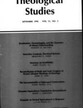 THEOLOGICAL STUDIES: SEPTEMBER 1990, VOL. 51, NO. 3