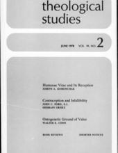 THEOLOGICAL STUDIES: MARCH 1978, VOL. 39, NO. 2