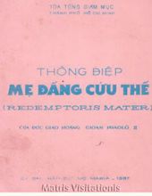 THÔNG ĐIỆP MẸ ĐẤNG CỨU THẾ