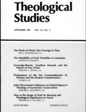 THEOLOGICAL STUDIES: SEPTEMBER 1981, VOL. 42, NO. 3