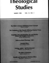 THEOLOGICAL STUDIES: MARCH 1990, VOL. 51, NO. 1