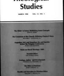 THEOLOGICAL STUDIES: MARCH 1990, VOL. 51, NO. 1