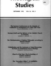 THEOLOGICAL STUDIES: SEPTEMBER 1993, VOL. 54, NO. 3