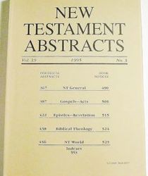 NEW TESTAMENT ABSTRACTS: VOL.39, NO.3, 1995
