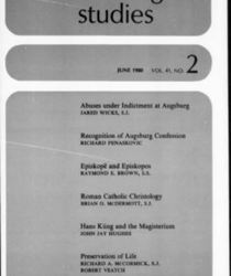 THEOLOGICAL STUDIES: JUNE 1980, VOL. 41, NO. 2