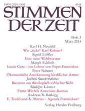 STIMMEN DER ZEIT: HEFT 3, MARZ 2014