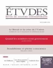 ÉTVDES: REVUE DE CULTURE CONTEMPORAINE: SEPTEMBRE 2016, NO 4230