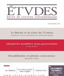 ÉTVDES: REVUE DE CULTURE CONTEMPORAINE: SEPTEMBRE 2016, NO 4230