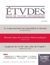 ÉTVDES: REVUE DE CULTURE CONTEMPORAINE: NO 4206, JUIN 2014