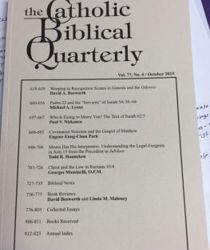 THE CATHOLIC BIBLICAL QUARTERLY: VOL.77, NO.4, OCTOBER 2015