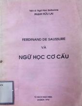 FERDINAND DE SAUSURE VÀ NGỮ HỌC CƠ CẤU