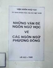 NHỮNG VẤN ĐỀ NGÔN NGỮ HỌC VỀ CÁC NGÔN NGỮ PHƯƠNG ĐÔNG