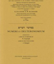 NUMERI ET DEUTERONOMIUM - 3 (BIBLIA HEBRAICA STUTTGARTENSIA)
