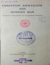 CHRISTIAN ASCETICISM AND MODERN MAN