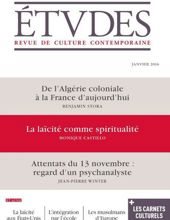 ÉTVDES: REVUE DE CULTURE CONTEMPORAINE: NO 4223, MENSUEL-JANVIER 2016