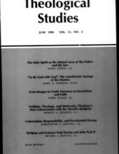 THEOLOGICAL STUDIES: JUNE 1990, VOL. 51, NO. 2