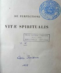 DE PERFECTIONE VITAE SPIRITUALIS