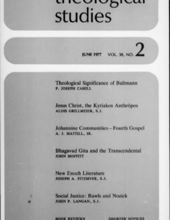 THEOLOGICAL STUDIES: JUNE 1977, VOL. 38, NO. 2