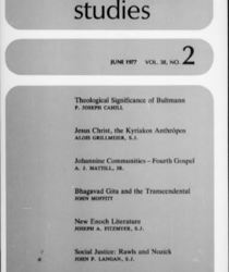 THEOLOGICAL STUDIES: JUNE 1977, VOL. 38, NO. 2