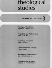 THEOLOGICAL STUDIES: SEPTEMBER 1975, VOL. 36, NO. 3