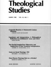 THEOLOGICAL STUDIES: MARCH 1982, VOL. 43, NO. 1