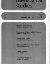 THEOLOGICAL STUDIES: SEPTEMBER 1980, VOL. 41, NO. 3