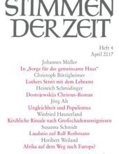 STIMMEN DER ZEIT: HEFT 4, APRIL 2017