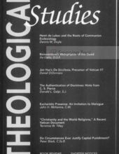 THEOLOGICAL STUDIES: JUNE 1999, VOL. 60, NO. 2