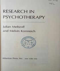 RESEARCH IN PSYCHOTHERAPY