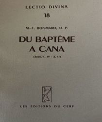 DU BAPTÊME A CANA