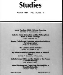 THEOLOGICAL STUDIES: MARCH 1989 , VOL. 50, NO. 1