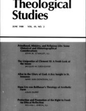 THEOLOGICAL STUDIES: DECEMBER 1988, VOL. 49, NO. 2