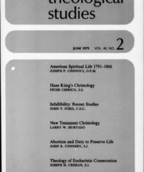 THEOLOGICAL STUDIES: JUNE 1979, VOL. 40, NO. 2