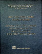 QUY CHẾ TỔNG QUÁT SÁCH LỄ RÔMA