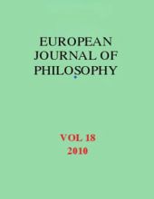 EUROPEAN JOURNAL OF PHILOSOPHY, VOL 18