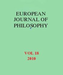 EUROPEAN JOURNAL OF PHILOSOPHY, VOL 18